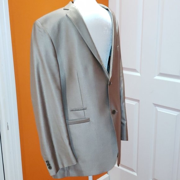 MASSIMO European STYLE SHINY TAN 2 PIECE SUIT - Picture 3 of 8